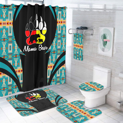 Powwow StoreBS000356 Pattern Native American Bathroom Set
