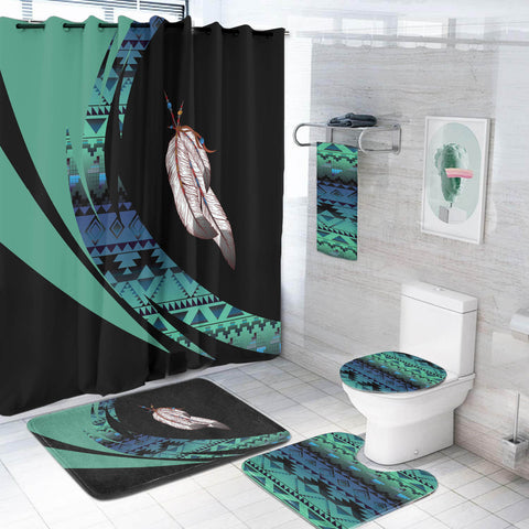 Powwow StoreBS000362 Pattern Native American Bathroom Set