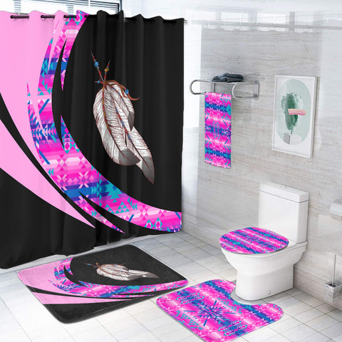 Powwow StoreBS000368 Pattern Native American Bathroom Set