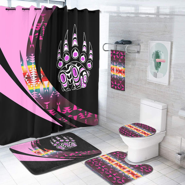 BS000370 Pattern Native American Bathroom Set Powwow Store