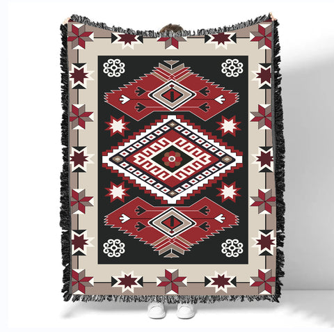 Powwow StoreGBNAT00073 Pattern Native Woven Blanket