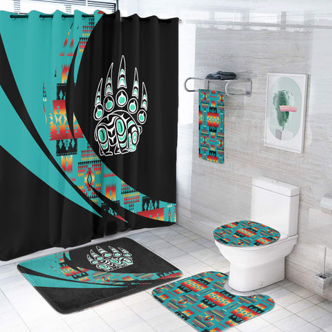 Powwow StoreBS000387 Pattern Native American Bathroom Set