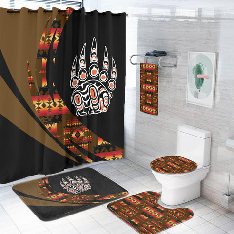 Powwow StoreBS000390 Pattern Native American Bathroom Set