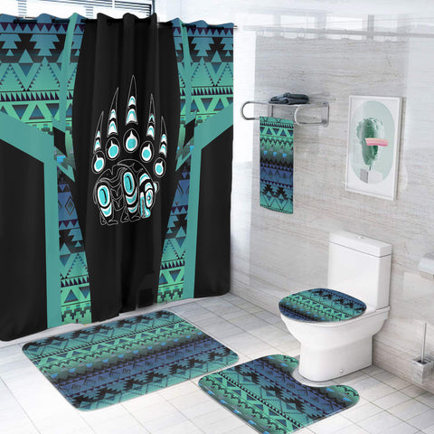 Powwow StoreBS000401 Pattern Native American Bathroom Set