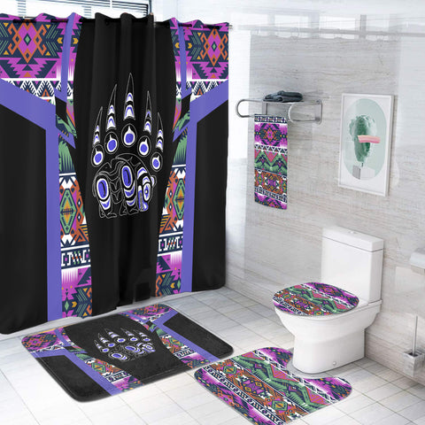 Powwow StoreBS000408 Pattern Native American Bathroom Set