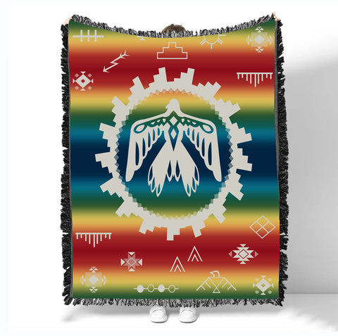 Powwow StoreGBNAT00077 Pattern Native Woven Blanket