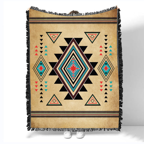 Powwow StoreGBNAT00076 Pattern Native Woven Blanket
