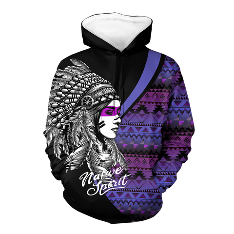 Powwow StoreHD0012296 Pattern Native Pride 3D Hoodie