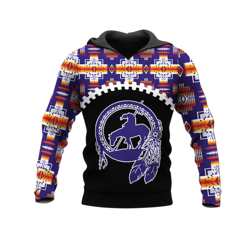 Powwow StoreHD0012277 Pattern Native Pride 3D Hoodie