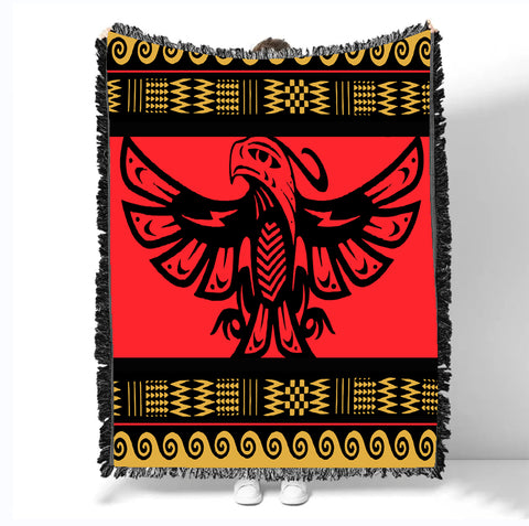 Powwow StoreGBNAT00048 Pattern Native Woven Blanket