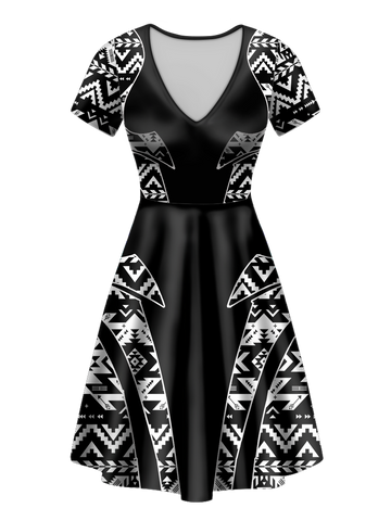 Powwow StoreVND0060 Pattern Native VNeck Dress
