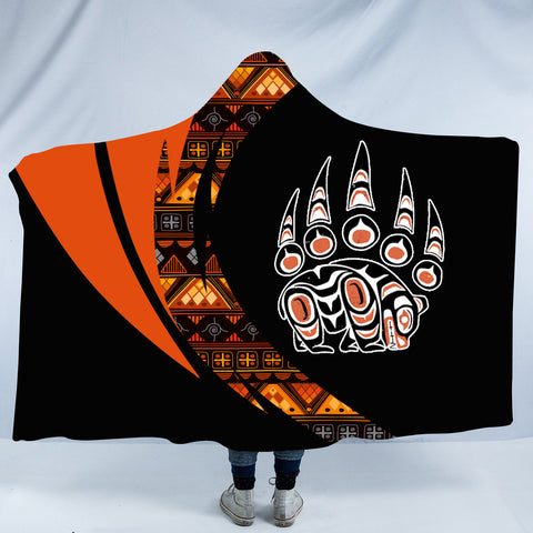 Powwow StoreHDB00151 Pattern Native American Design Hooded Blanket