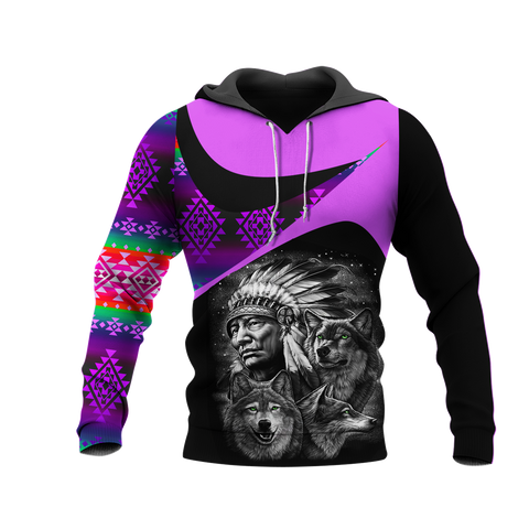 Powwow StoreHD0011405 Pattern Native Pride 3D Hoodie