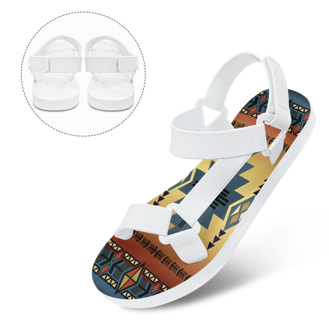 Powwow StoreGBNAT00057 Pattern Native American Open Toes Sandals