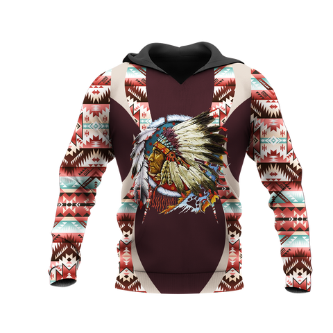 Powwow StoreHD0012198 Pattern Native Pride 3D Hoodie