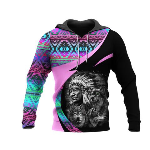 Powwow StoreHD0011321 Pattern Native Pride 3D Hoodie