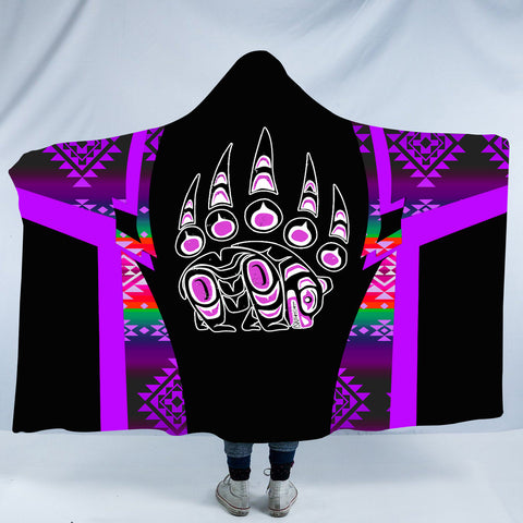 Powwow StoreHDB00162 Pattern Native American Design Hooded Blanket