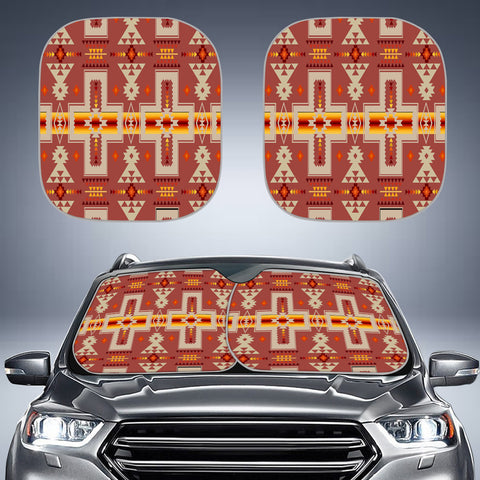Powwow StoreGBNAT0006211 United Tribes Design Native American Auto Sun Shades 2pcs