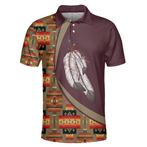 Powwow StorePOLO0005 Native American  Polo TShirt 3D