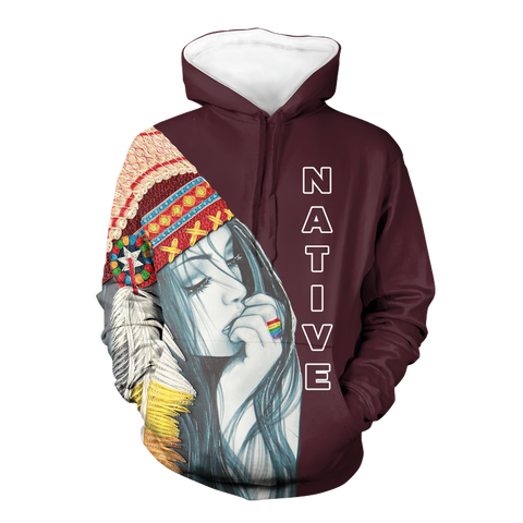 Powwow StoreHD0012261 Pattern Native Pride 3D Hoodie