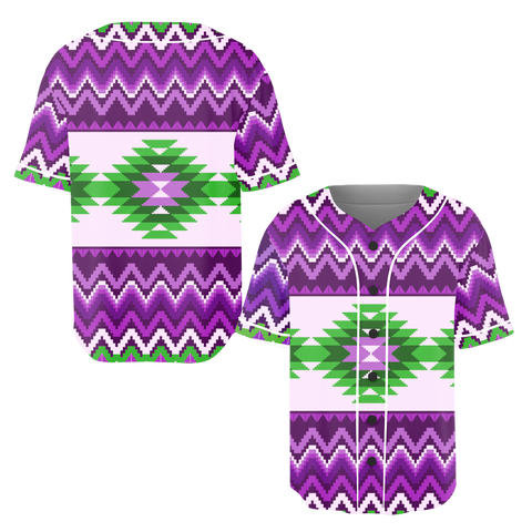 Powwow StoreSWD0002 02 Pattern Native Baseball Jersey