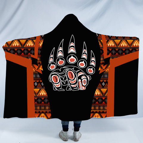 Powwow StoreHDB00166 Pattern Native American Design Hooded Blanket