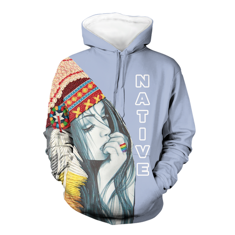 Powwow StoreHD0012262 Pattern Native Pride 3D Hoodie