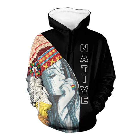 Powwow StoreHD0012263 Pattern Native Pride 3D Hoodie