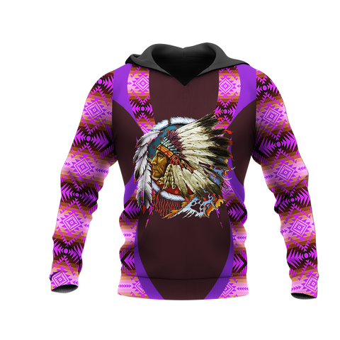 Powwow StoreHD0012204 Pattern Native Pride 3D Hoodie