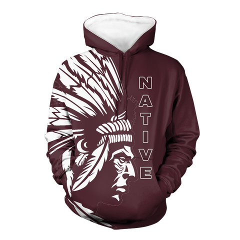 Powwow StoreHD0012266 Pattern Native Pride 3D Hoodie