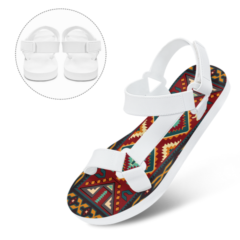 Powwow StoreGBNAT00061 Pattern Native American Open Toes Sandals