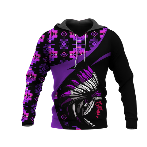 Powwow StoreHD0011367 Pattern Native Pride 3D Hoodie
