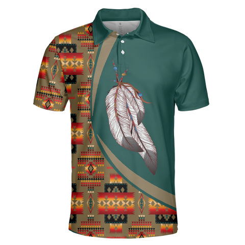 Powwow StorePOLO0003 Native American  Polo TShirt 3D