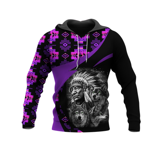 Powwow StoreHD0011369 Pattern Native Pride 3D Hoodie