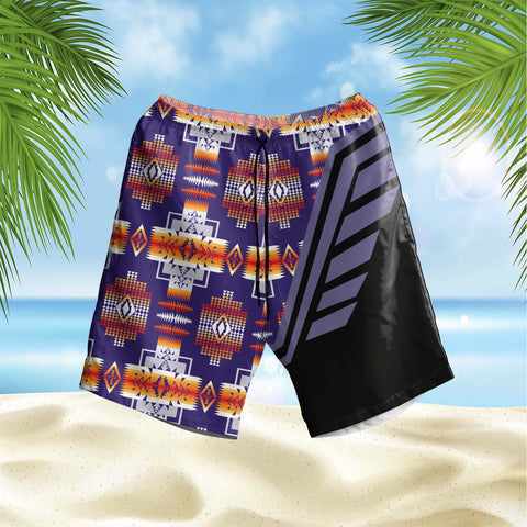 Powwow StoreGBHS00064 Pattern Native Hawaiian Shorts