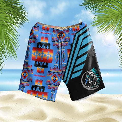 Powwow StoreGBHS00067 Pattern Native Hawaiian Shorts
