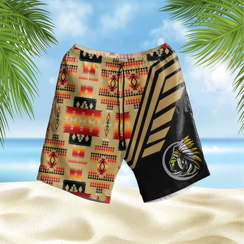 Powwow StoreGBHS00068 Pattern Native Hawaiian Shorts