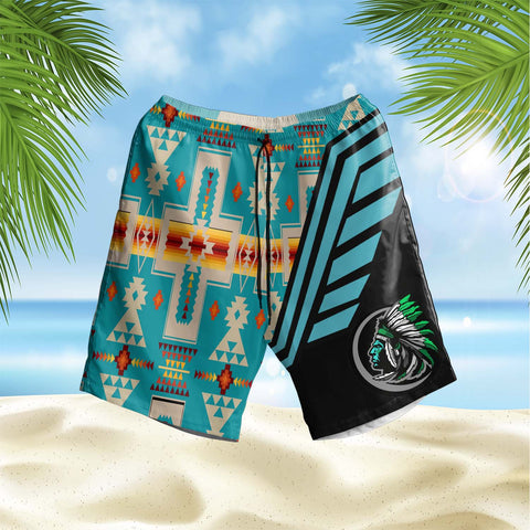 Powwow StoreGBHS00069 Pattern Native Hawaiian Shorts
