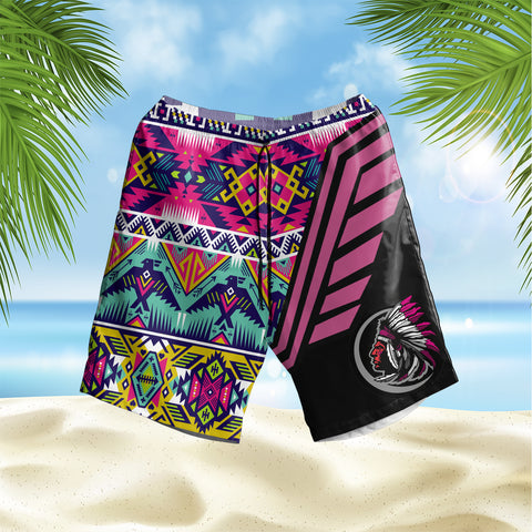 Powwow StoreGBHS00070 Pattern Native Hawaiian Shorts