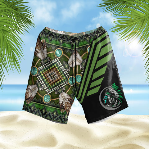 Powwow StoreGBHS00071 Pattern Native Hawaiian Shorts