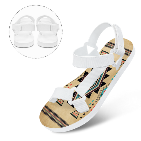 Powwow StoreGBNAT00076 Pattern Native American Open Toes Sandals