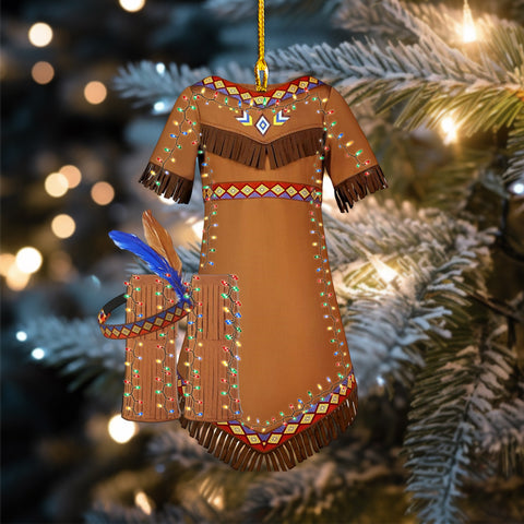Powwow StoreORM0043 Indian Dress Christmas Tree Acrylic Ornaments