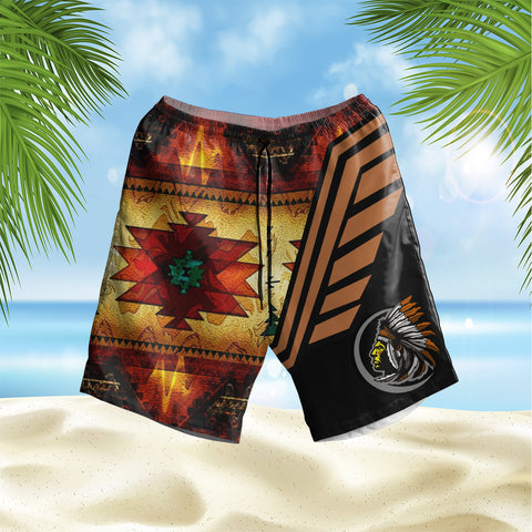 Powwow StoreGBHS00075 Pattern Native Hawaiian Shorts