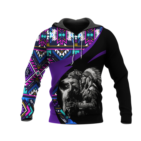 Powwow StoreHD0011384 Pattern Native Pride 3D Hoodie