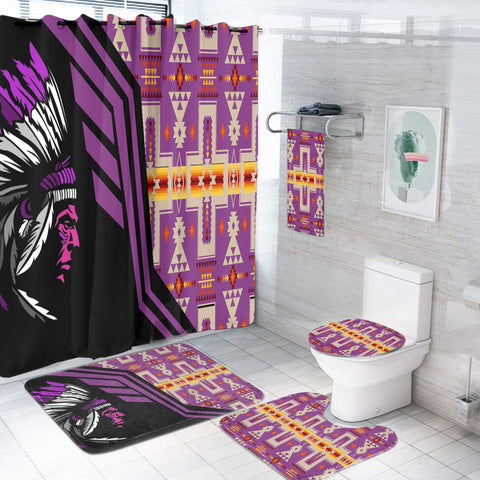 Powwow StoreBS000133 Pattern Native American Bathroom Set