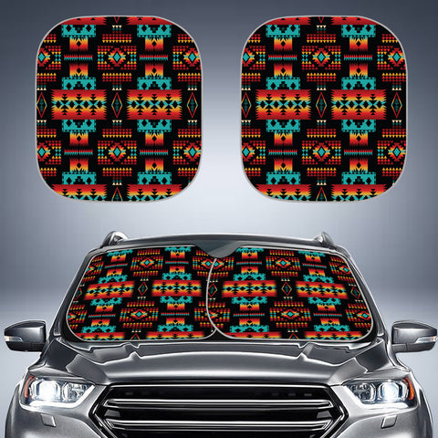 Powwow StoreGBNAT0004602 United Tribes Design Native American Auto Sun Shades 2pcs