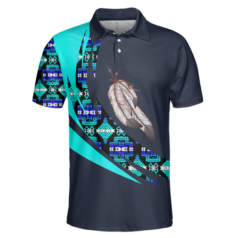 Powwow StorePOLO0020 Native American  Polo TShirt 3D