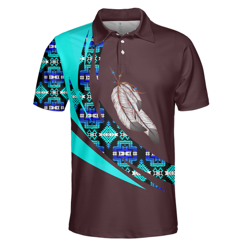 Powwow StorePOLO0022 Native American  Polo TShirt 3D