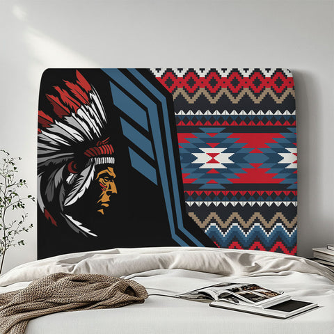 BS-000159 Native American Elastic Headboard Cover