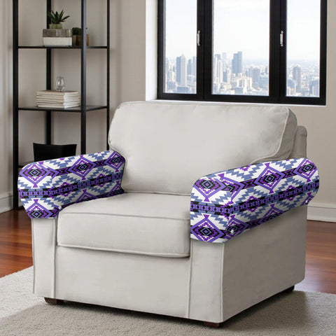 BS-000217v3 Native American 2PCS Sofa Armrest Covers with Buttons